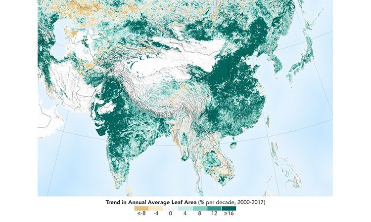 ข่าวดี รับวันสิ่งแวดล้อมโลก NASA เผยโลกมีพื้นที่สีเขียวเข้มขึ้นกว่าเดิม