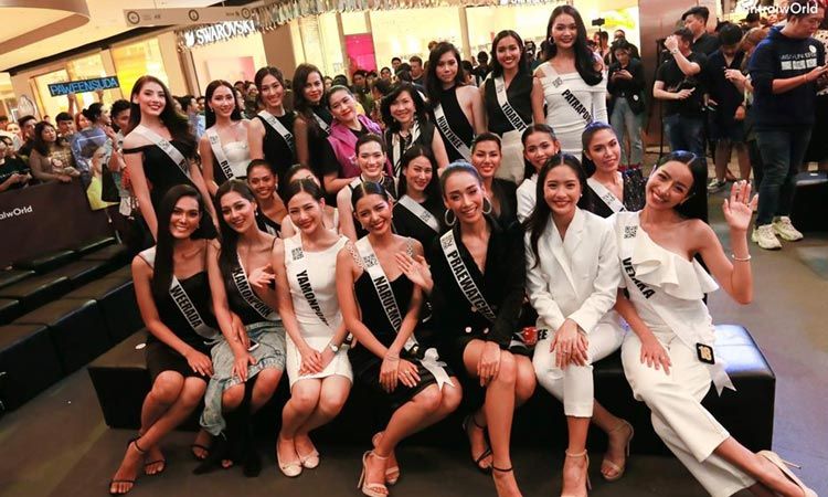 ชมภาพ 58 สาวงามผู้เข้าประกวด Miss Universe Thailand สร้างสีสันหาดพัทยาคึกคักงาน World Beach Yoga 2019
