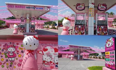 สาวกต้องไป! ปั๊มนี้คิตตี้ครอง Tres Marias Hello Kitty Fuel Station